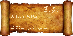 Balogh Jutta névjegykártya